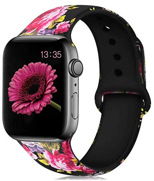Virágos Apple óraszíj
