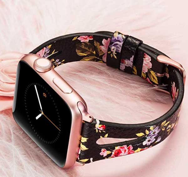 Wearlizer női virágos Apple Watch Band
