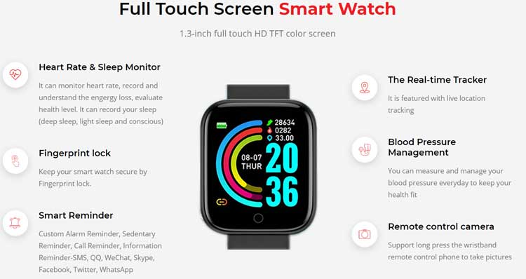 Kaizen-Smart-Watch-funkciók