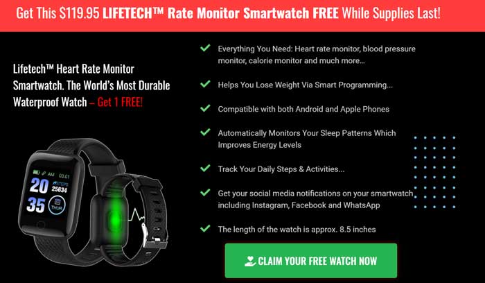 LifeTech intelligens karóra - Egyszerű egészségügyi viselet