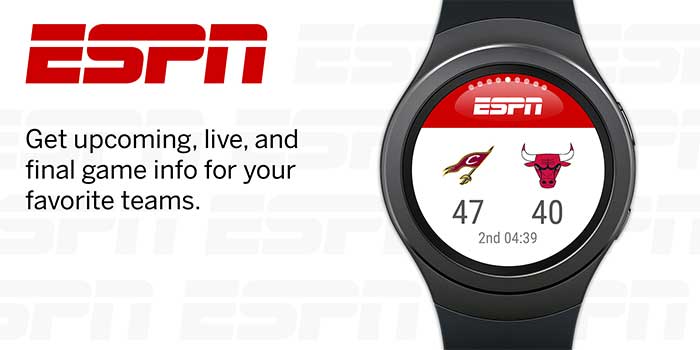 ESPN alkalmazás a Galaxy Watch Active 2-hez