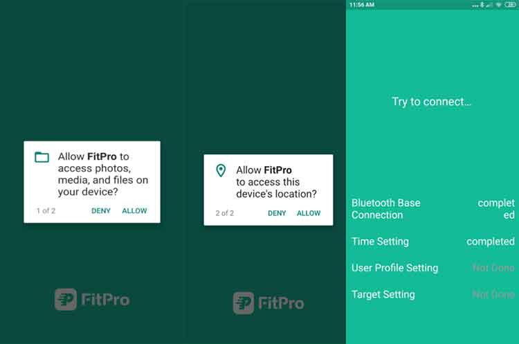 Fitpro-app-engedélyek