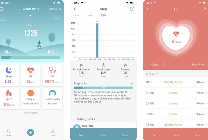 WearFit 2.0 alkalmazás iOS rendszerhez