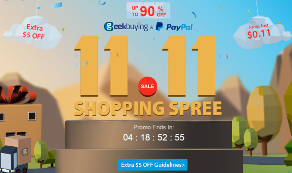 Geekbuying.com Őrült ajánlatok a 11.11-es Singles Day-en